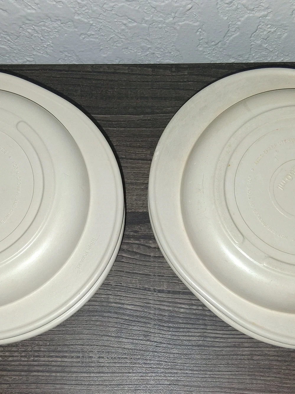 Vintage Tupperware 2 Piece Set 500ml 2 Cup Oven Microwave Safe Covered Bowls